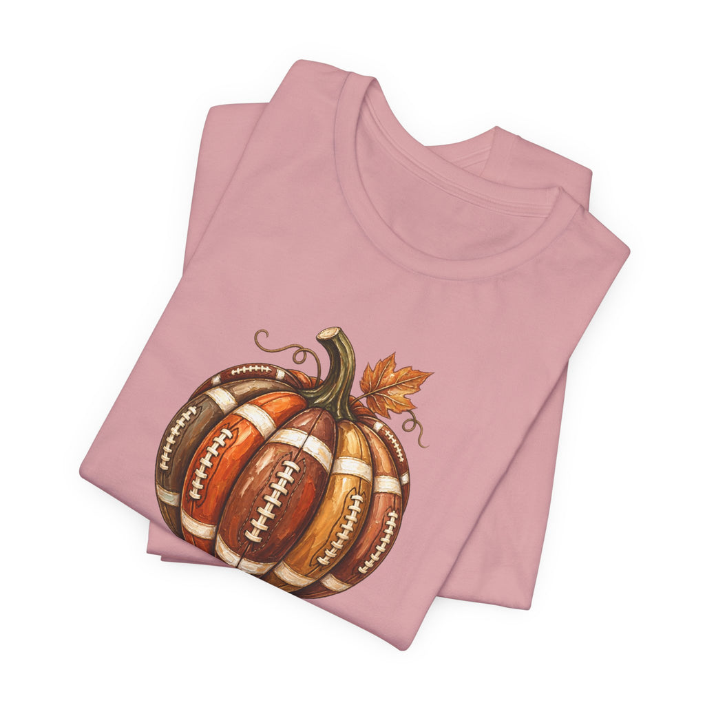 Football Pumpkin - Fall Football Fan Culture Tee