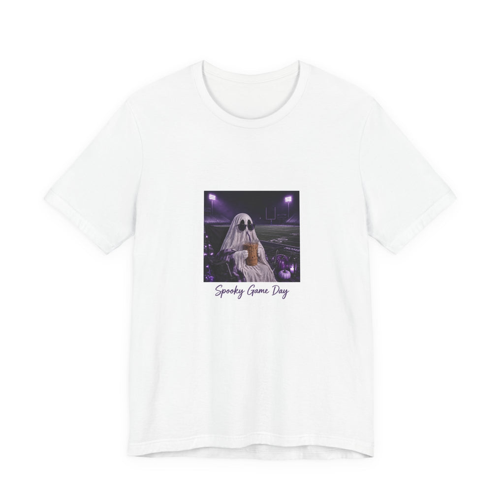 Spooky Game Day Ghost - Fall Football Fan Culture Tee