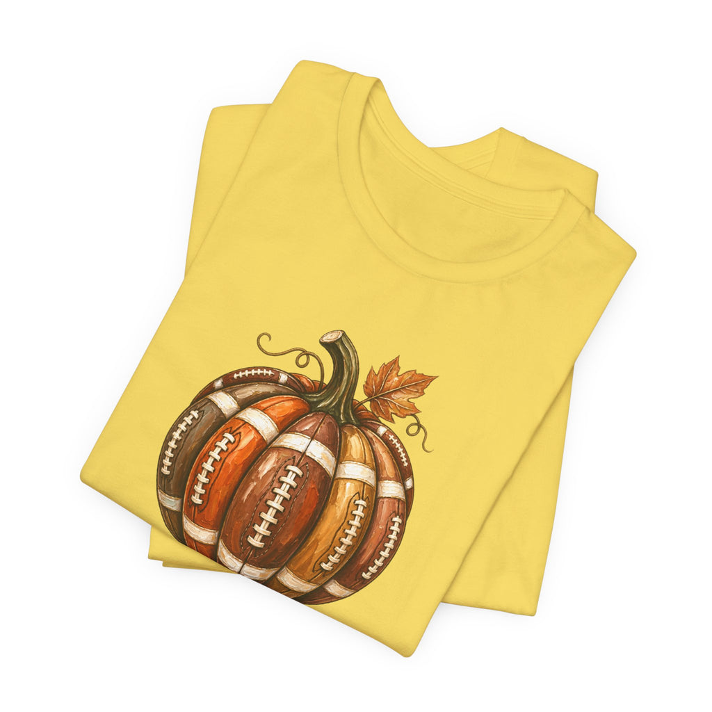 Football Pumpkin - Fall Football Fan Culture Tee