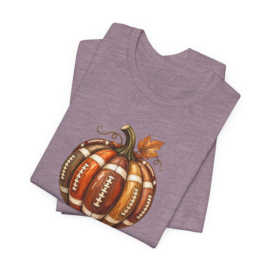 Football Pumpkin - Fall Football Fan Culture Tee