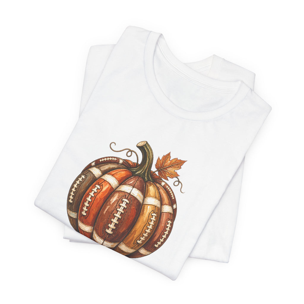 Football Pumpkin - Fall Football Fan Culture Tee