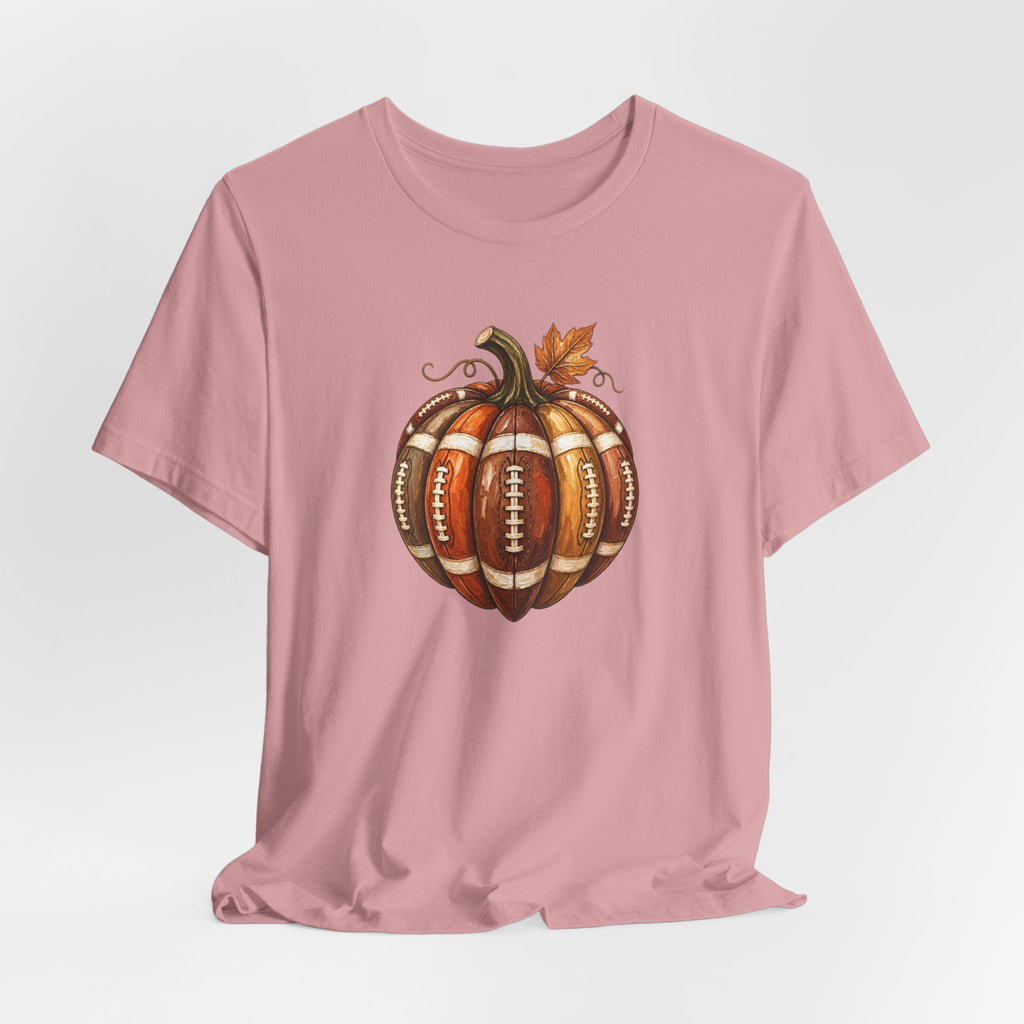 Football Pumpkin - Fall Football Fan Culture Tee
