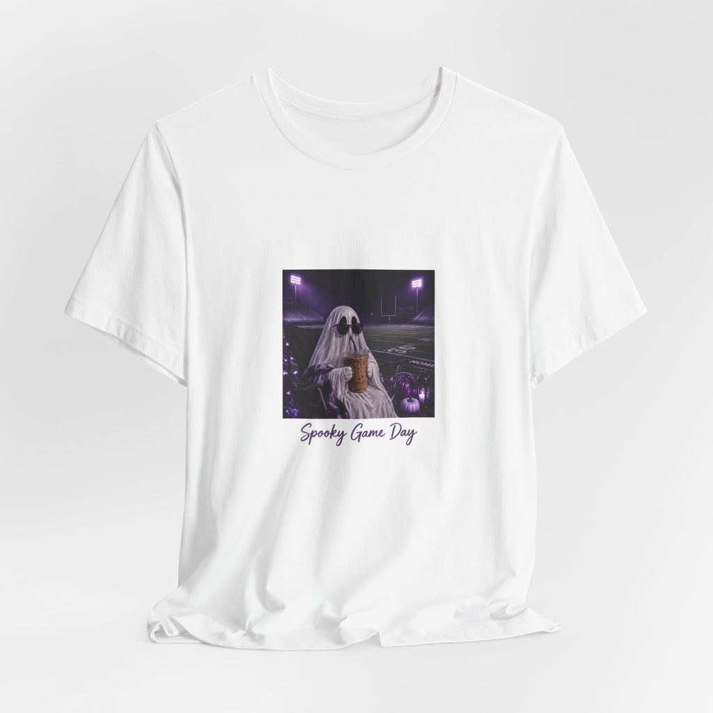 Spooky Game Day Ghost - Fall Football Fan Culture Tee