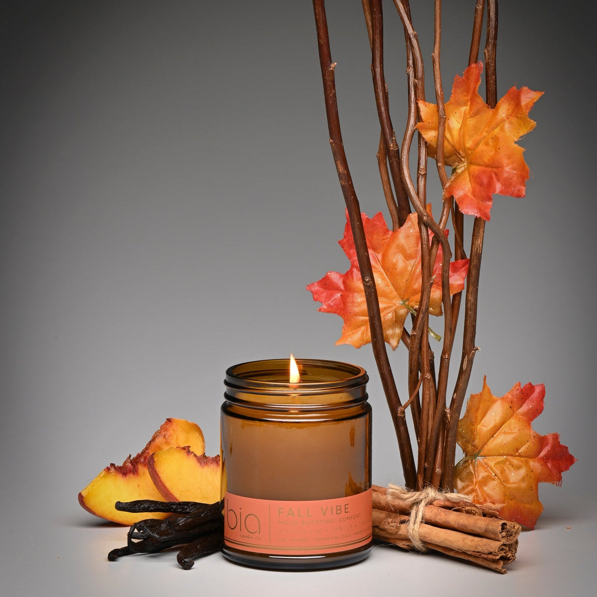 Fall Vibe Functional Mood Boosting Candle - Calming & Grounding