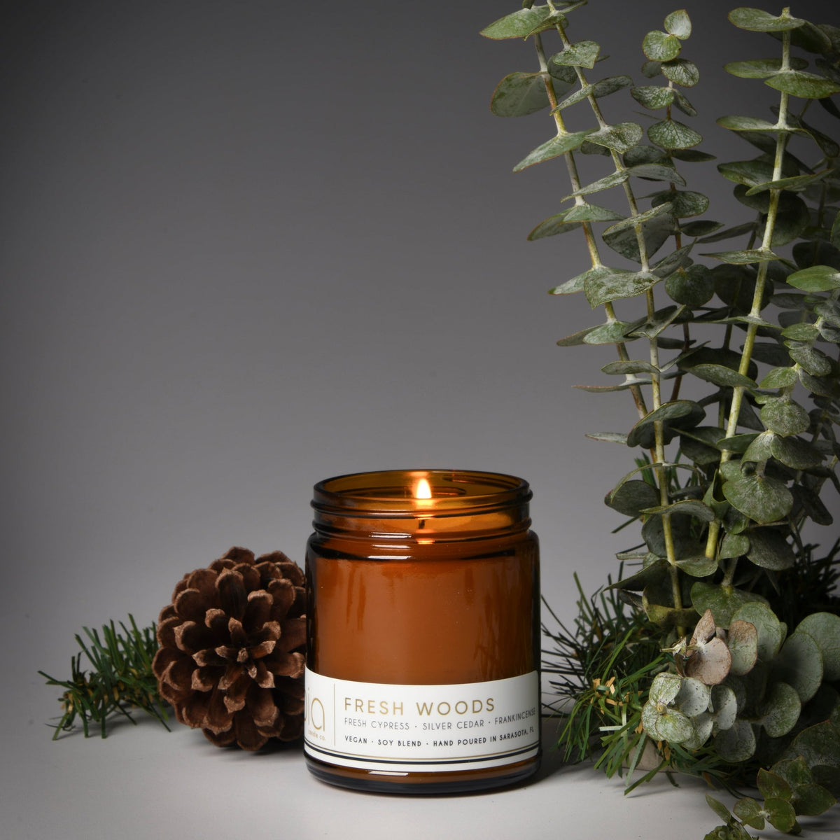 Fresh Woods Soy Blend Candle — Pine, Balsam, Fir & Cedar