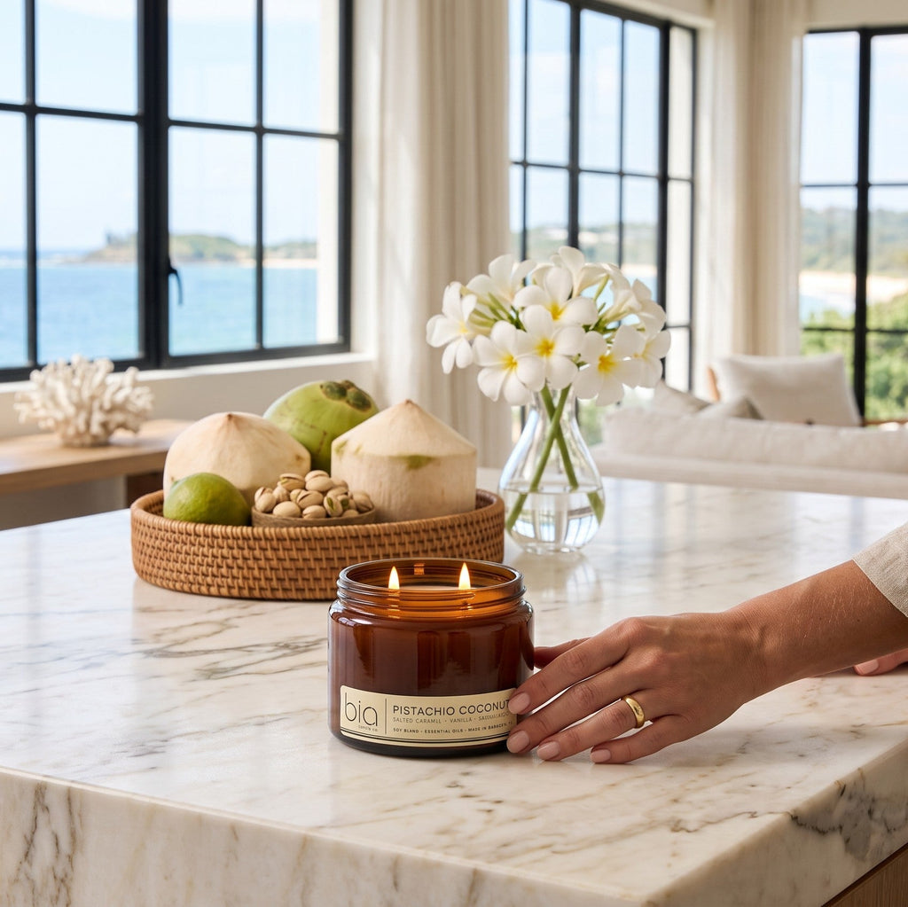 Pistachio Coconut Soy Blend Candle — Coconut, Pistachio & Vanilla
