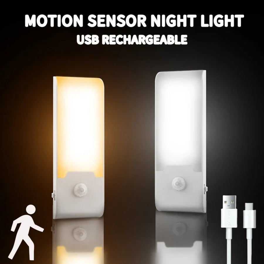 Rechargeable Motion Sensor LED Night Light | Portable Night Lamp for B ...