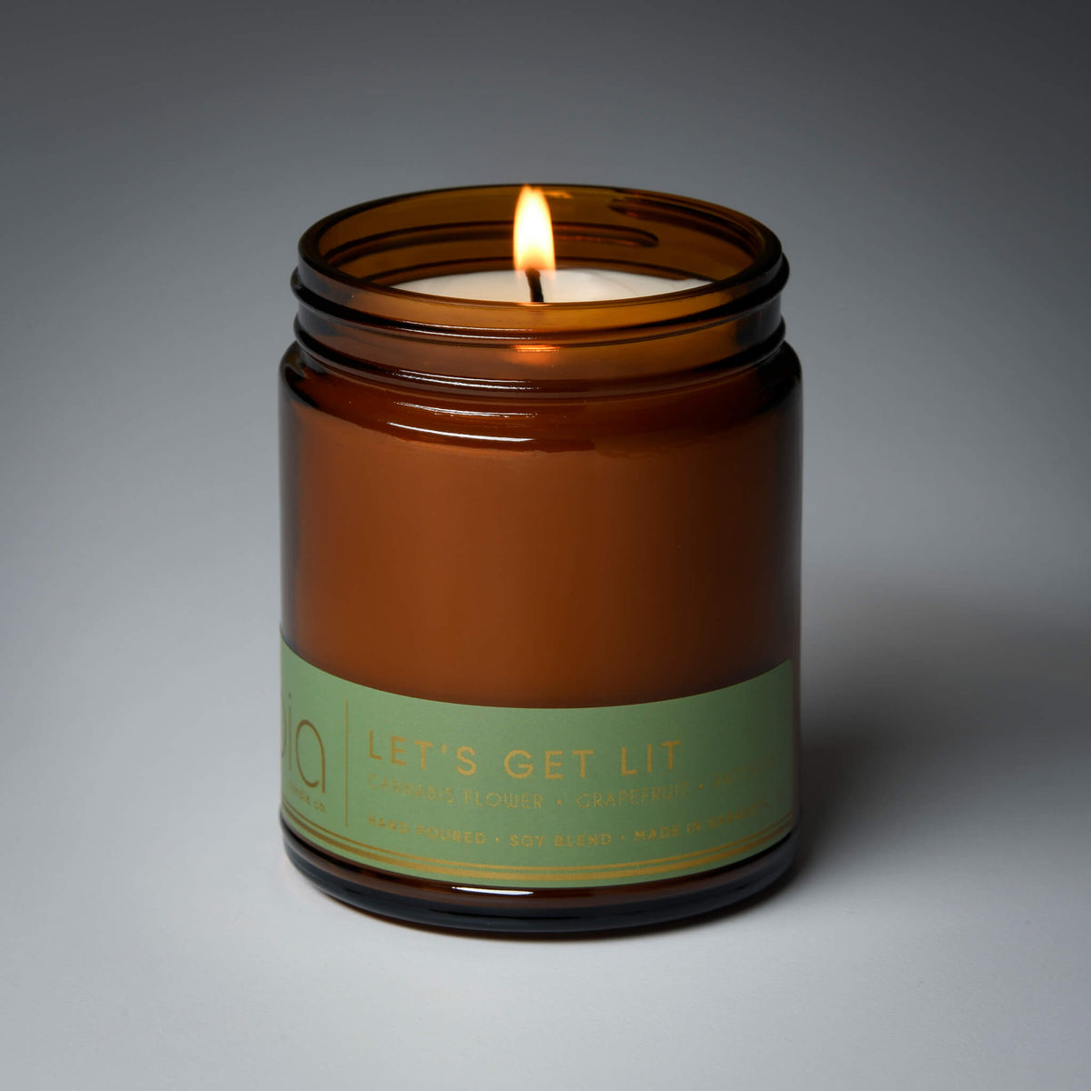 Let's Get Lit Soy Blend Classic Candle — Cannabis, Grapefruit & Rhubarb