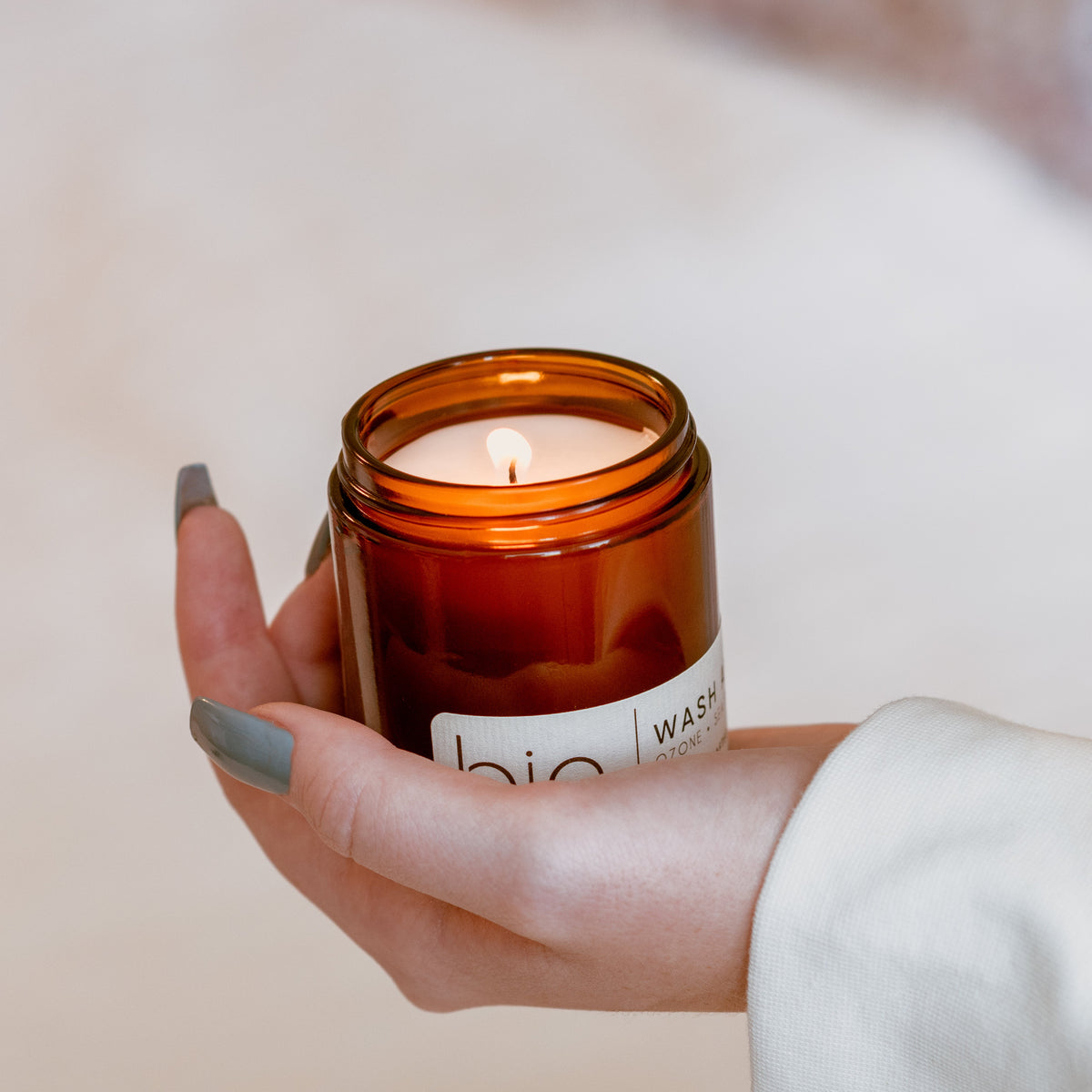 Wash Away My Sins Soy Blend Candle — Sea Salt, Water Lily & White Woods